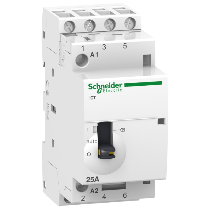 Schneider - Acti9 - Contacteur iCT - 25A - 4NO - 230/240V - 50Hz - Réf : A9C21834