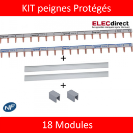 Legrand - Peigne d'alimentation protégé - Double - Réf : 404928x2 + 404988x2 + 404989x2