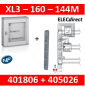 Legrand - Coffret 144 modules - 6 rangées de 24M + peigne vertical tétra 4P - XL3 160 - 401806+405026