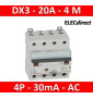 LEGRAND - Disjoncteur Différentiel  DX3  4P - 20A - 30MA - AC - 411187