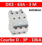 Legrand - Disjoncteur 3P DX3 63A - 10kA - courbe D - 408065