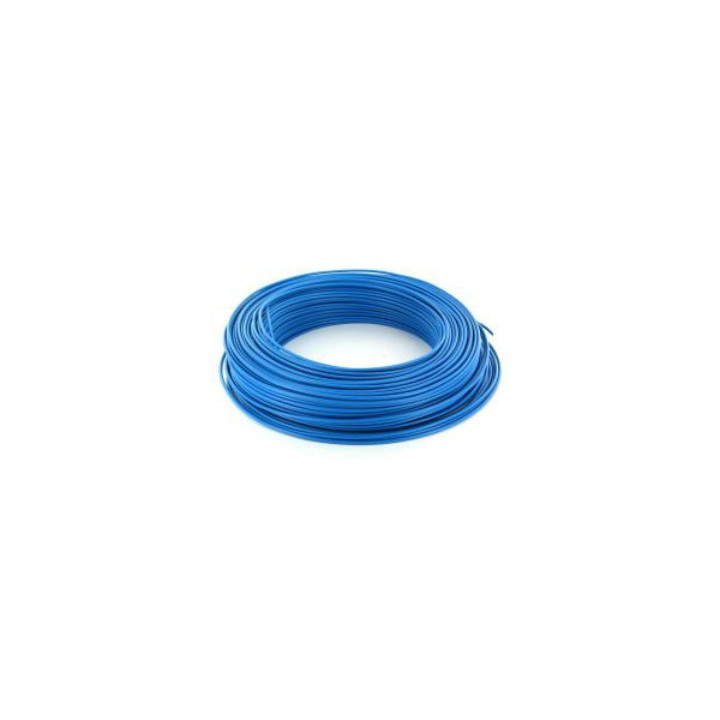 Fil HO7VR 6 mm2 rigide - Bleu - COURONNE DE 10M