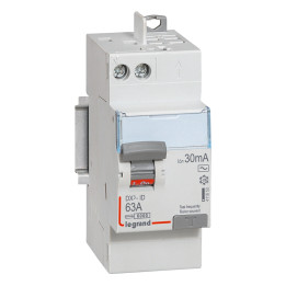 LEGRAND - Inter différentiel DX3 2P - 63A - 30mA - Type AC - Départ Haut  Auto - Réf. :411650