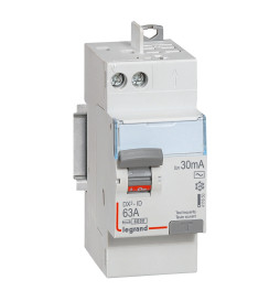 LEGRAND - Inter différentiel DX3 2P - 63A - 30mA - Type AC - Départ Haut  Auto - Réf : 411650