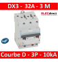 Legrand Disjoncteur DX3 - 3P - 32A - courbe D -10KA - pour peigne HX³ optimisé Réf 408071