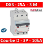Legrand Disjoncteur DX3 - 3P - 25A - courbe D -10KA pour peigne HX³ optimisé Réf 408070