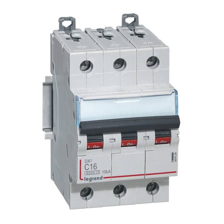 Legrand - Disjoncteur 3P DX3 - 16A - 10kA - courbe C - 407829