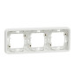 Schneider - Mureva Styl - Cadre 3 postes horizontal - encastré - IP55 - IK08 - blanc - Réf : MUR39109