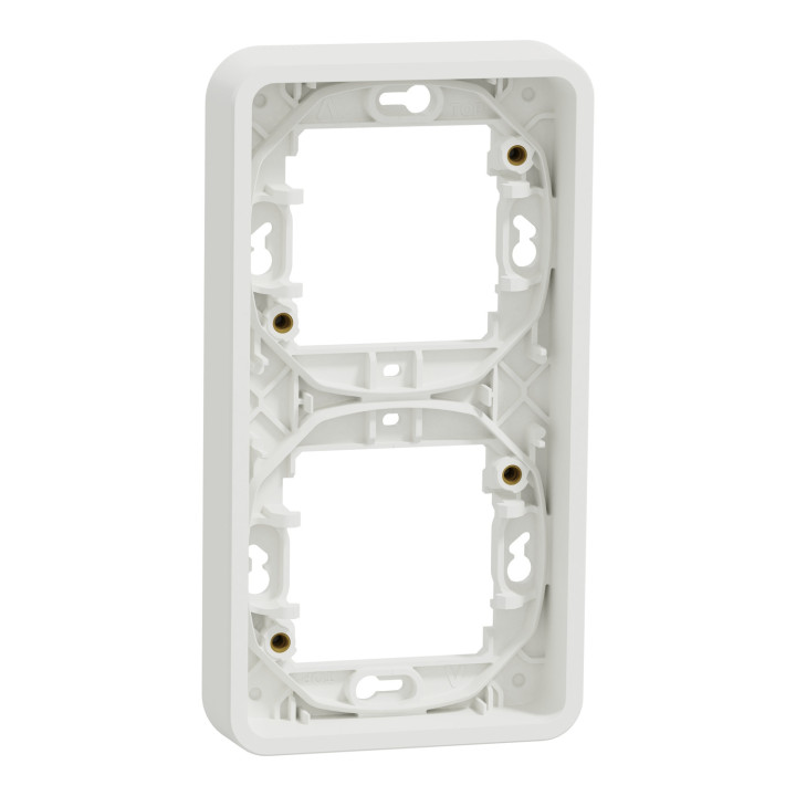 Schneider - Mureva Styl - Cadre 2 postes vertical - encastré - IP55 - IK08 - blanc - MUR39151