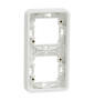 Schneider - Mureva Styl - Cadre 2 postes vertical - encastré - IP55 - IK08 - blanc - Réf : MUR39151