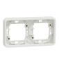 Schneider - Mureva Styl - Cadre 2 postes horizontal - encastré - IP55 - IK08 - blanc - Réf : MUR39101