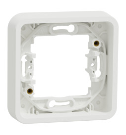 Schneider - Mureva Styl - Cadre 1 poste - encastré - IP55 - IK08 - blanc - Réf : MUR39107