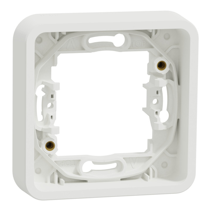 Schneider - Mureva Styl - Cadre 1 poste - encastré - IP55 - IK08 - blanc - Réf : MUR39107