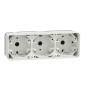 Schneider - Mureva Styl - Boîte 3 postes horizontale composable - en saillie - IP55 - IK08 - blanc - Réf : MUR39913