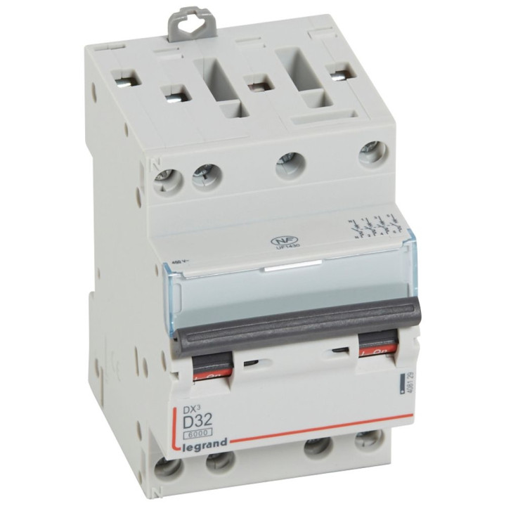 Legrand - Disjoncteur 4P DX3 32A - 10kA - courbe D - 408129