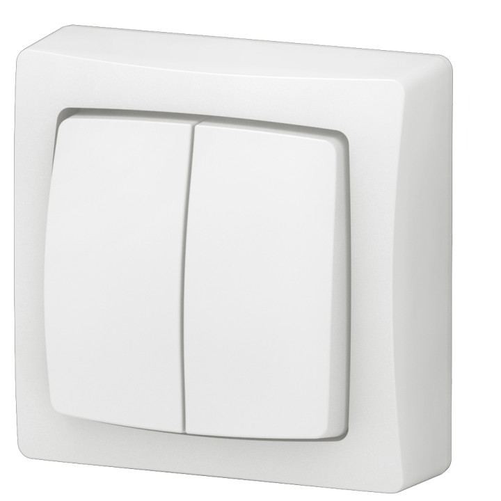 Legrand - Transformeur double 5 en 1 - interrupteur - va et vient ou poussoir double - Saillie - Complet - Réf.: 086020L