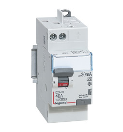 LEGRAND - Inter Différentiel  DX3  2P - 40A - 30MA - Type A - Départ Haut auto - 411638