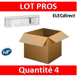 Legrand Mosaic - Cadre saillie 4 postes - 4 x 2 modules - horizontal - 080284x4
