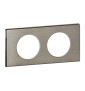 Legrand Céliane - Plaque Matières 2 postes - finition Inox Brossé - Entraxe 71mm - Réf : 069102