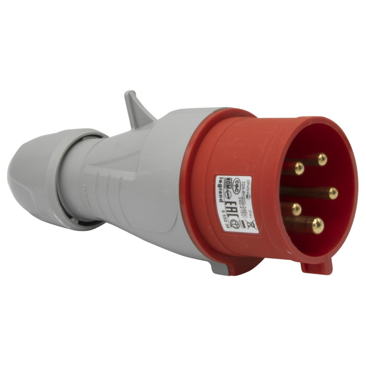 Legrand - Fiche mobile droite P17 IP44 32A - 3P+N+T - 380V à 415V - Réf : 555239