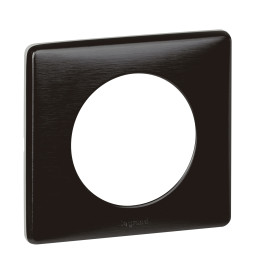 Legrand - Plaque Céliane Métal 1 poste - finition Carbone - Réf : 068981