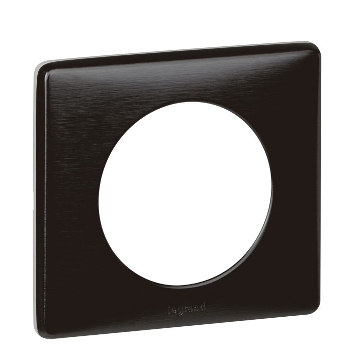 Legrand - Plaque Céliane Métal 1 poste - finition Carbone - Réf : 068981
