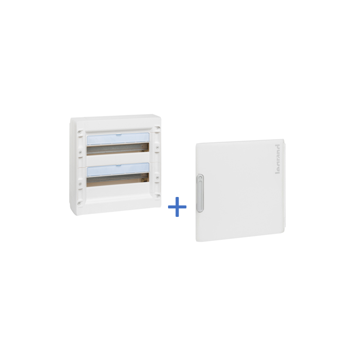 Legrand - Coffret de distribution 36 modules - 2R de 18M + porte - XL3 125 - 401612+401862