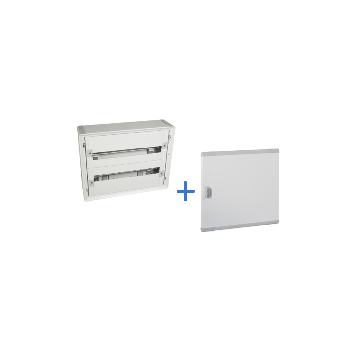 Legrand - Coffret de distribution 48 modules - 2 rangées de 24M - XL3 160 + porte - 401802+020272