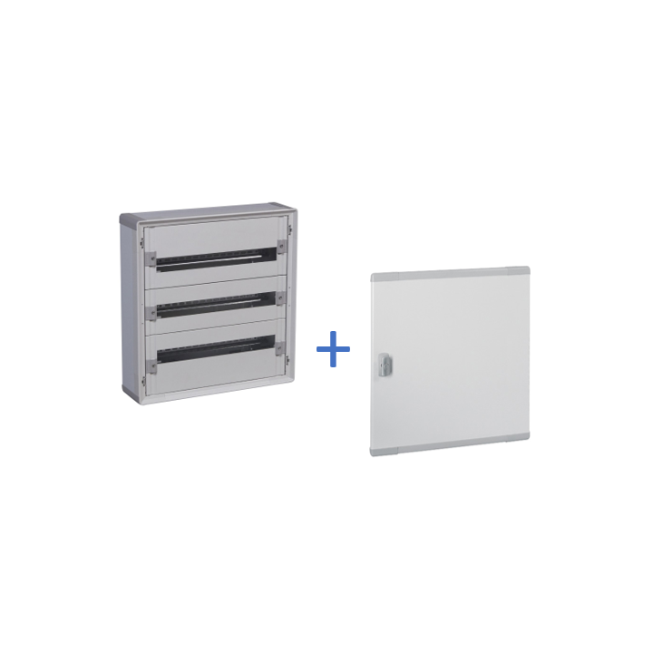 Legrand - Coffret de distribution 72 modules - 3 rangées de 24M + porte - XL3 160 - 401803+020273