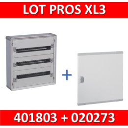 Legrand - Coffret de distribution 72 modules - 3 rangées de 24M + porte - XL3 160 - 401803+020273