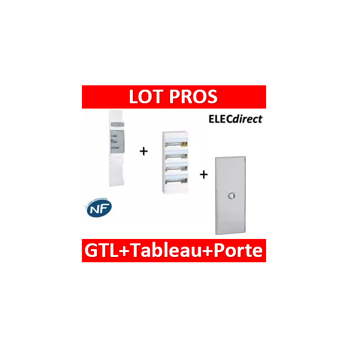 Legrand - Kit GTL 13M complet + tableau 52M + porte - 030037+401214+401344