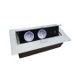 GTV Lighting - Multiprise encastrable rectangulaire - 2 x 2P+T + 1 x USB Type-A et C- Réf :  AE-PBU2GU-53N