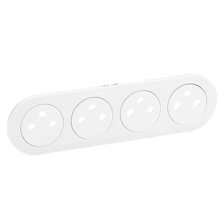 Legrand Céliane - Enjoliveur Prise Quadruple blanc - Surface - 068114