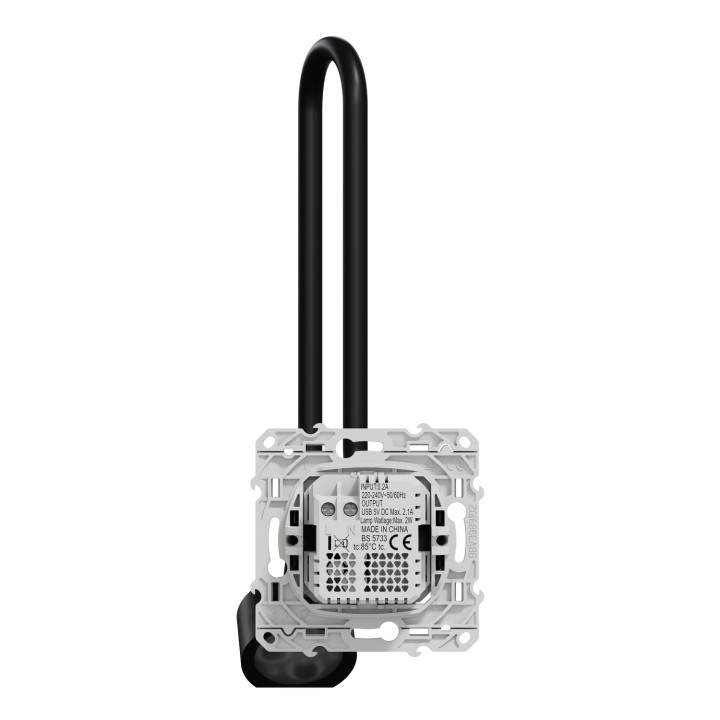 Schneider Odace - liseuse - avec prise USB-A - 2,1A - anthracite - Réf : S540002