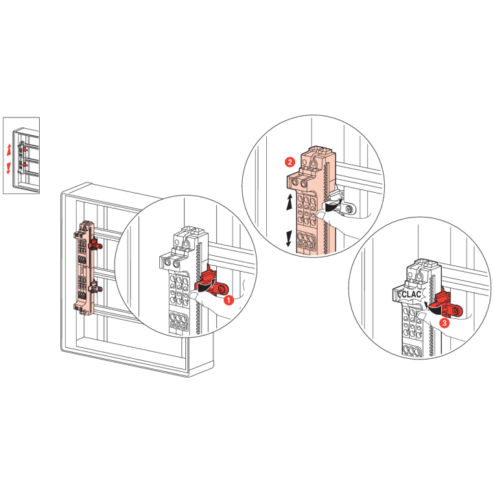 Legrand - Peignes verticaux VX³ auto - 63 A - pour coffrets 3 rangées - Réf : 405023