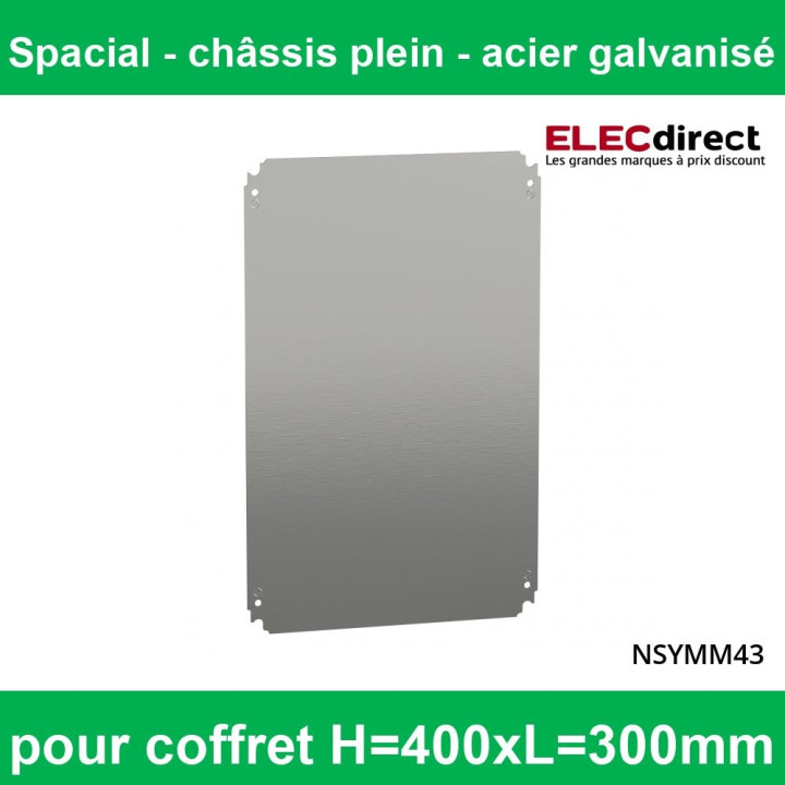 Schneider - Coffret SPACIAL S3D 400x300x200 + Plaque de fond - Réf : NSYS3D4320P