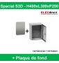 Schneider - Coffret SPACIAL S3D 400x300x200 + Plaque de fond - Réf : NSYS3D4320P