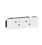 Legrand - Prise Mosaic pour goulotte 2x2P+T - 4M - Réf : 077102L