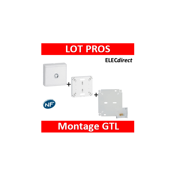 Legrand - LOT - Platine pour Disjoncteur Seul - DRIVIA 13M + habillage + porte + fond- 401191+401185+401193