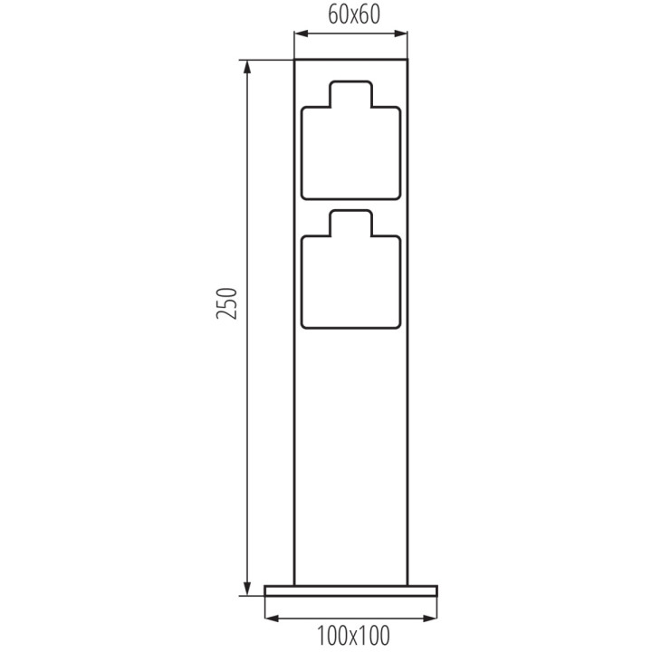 Kanlux - Poteau de jardin avec prises 230V - Réf : 36586