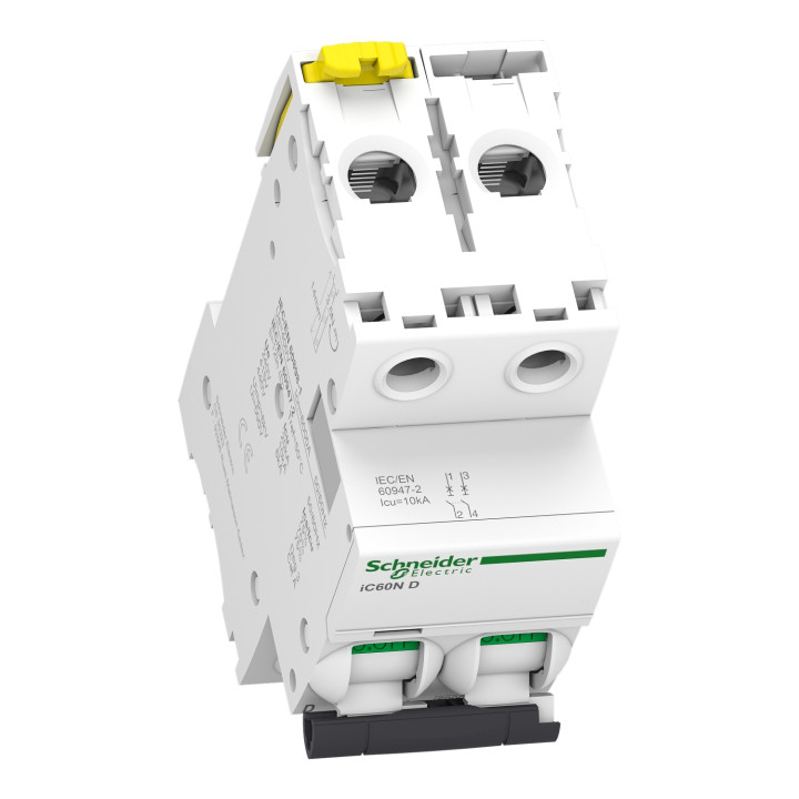 Schneider - Acti9 - iC60N - Disjoncteur - 2P - 32A - 6kA - courbe D -  Réf : A9F75232