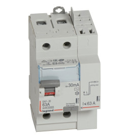 Legrand - DX3 - Interrupteur Différentiel - 2P - 63A - 30mA - Type AC - Réf : 411633