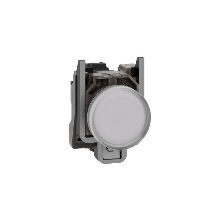 Schneider - Harmony XB4 - Voyant lumineux LED Ø22 - IP66 - blanc - 230V - vis étrier -  Réf : XB4BVM1