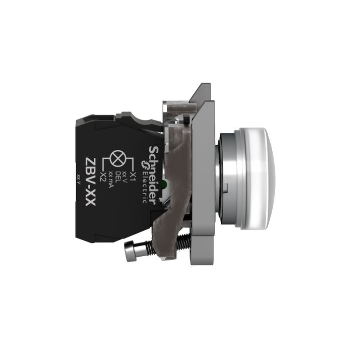 Schneider - Harmony XB4 - Voyant lumineux LED D22 - IP66 - blanc - 230V -  Réf : XB4BVM1