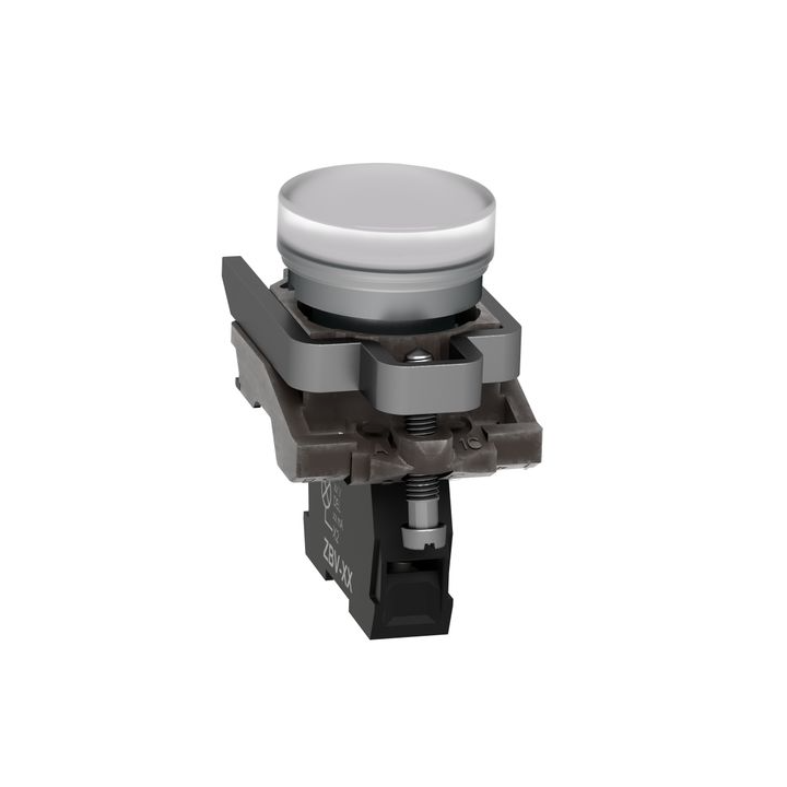 Schneider - Harmony XB4 - Voyant lumineux LED D22 - IP66 - blanc - 230V -  Réf : XB4BVM1