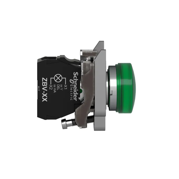 Schneider - Harmony XB4 - Voyant lumineux LED D22 - IP66 - vert - 230V - Réf : XB4BVM3
