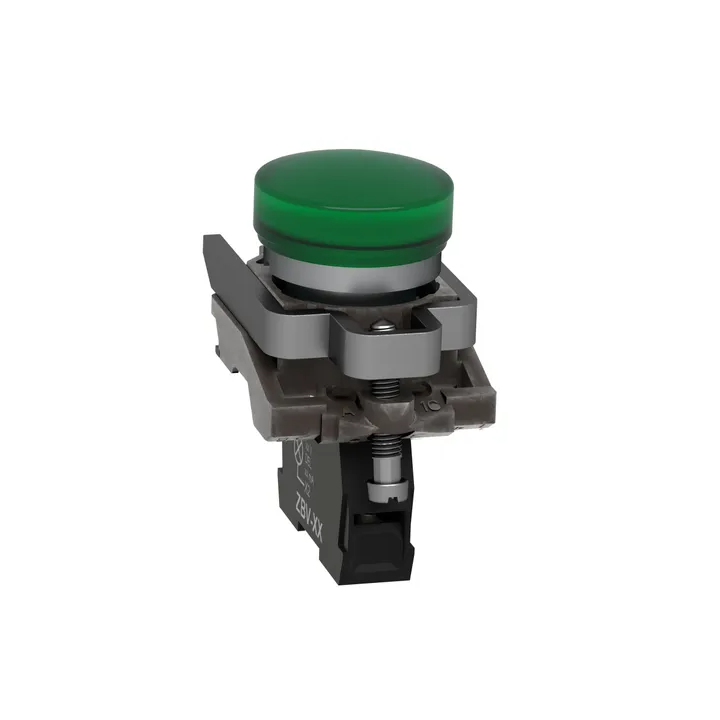 Schneider - Harmony XB4 - Voyant lumineux LED D22 - IP66 - vert - 230V - Réf : XB4BVM3