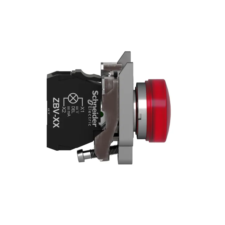 Schneider - Harmony XB4 - Voyant lumineux LED D22 - IP66 - rouge - 230V - Réf : XB4BVM4