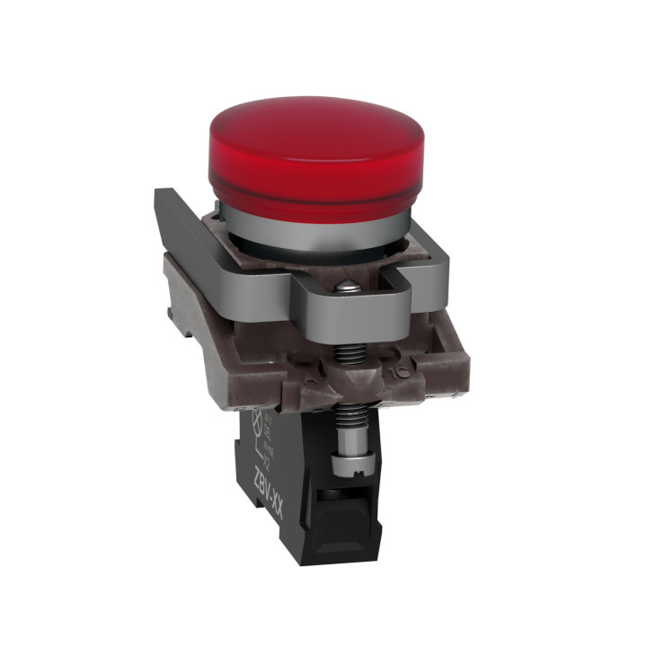 Schneider - Harmony XB4 - Voyant lumineux LED D22 - IP66 - rouge - 230V - Réf : XB4BVM4