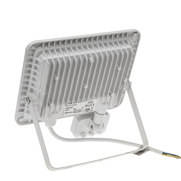 Spectrum - Projecteur LED blanc à détection - Noctis Lux 3 - 230V, 50W - 4500lm, 4000K -  IP44 - Réf : SLI029055NW-DETECT